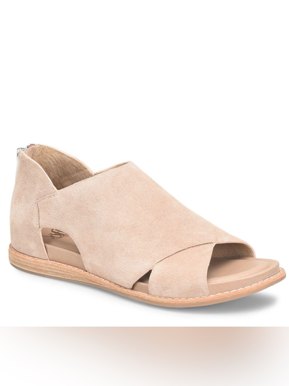 Söfft Blush Suede Crossover Open-Toe Slide Sandals - Picture 2 of 3